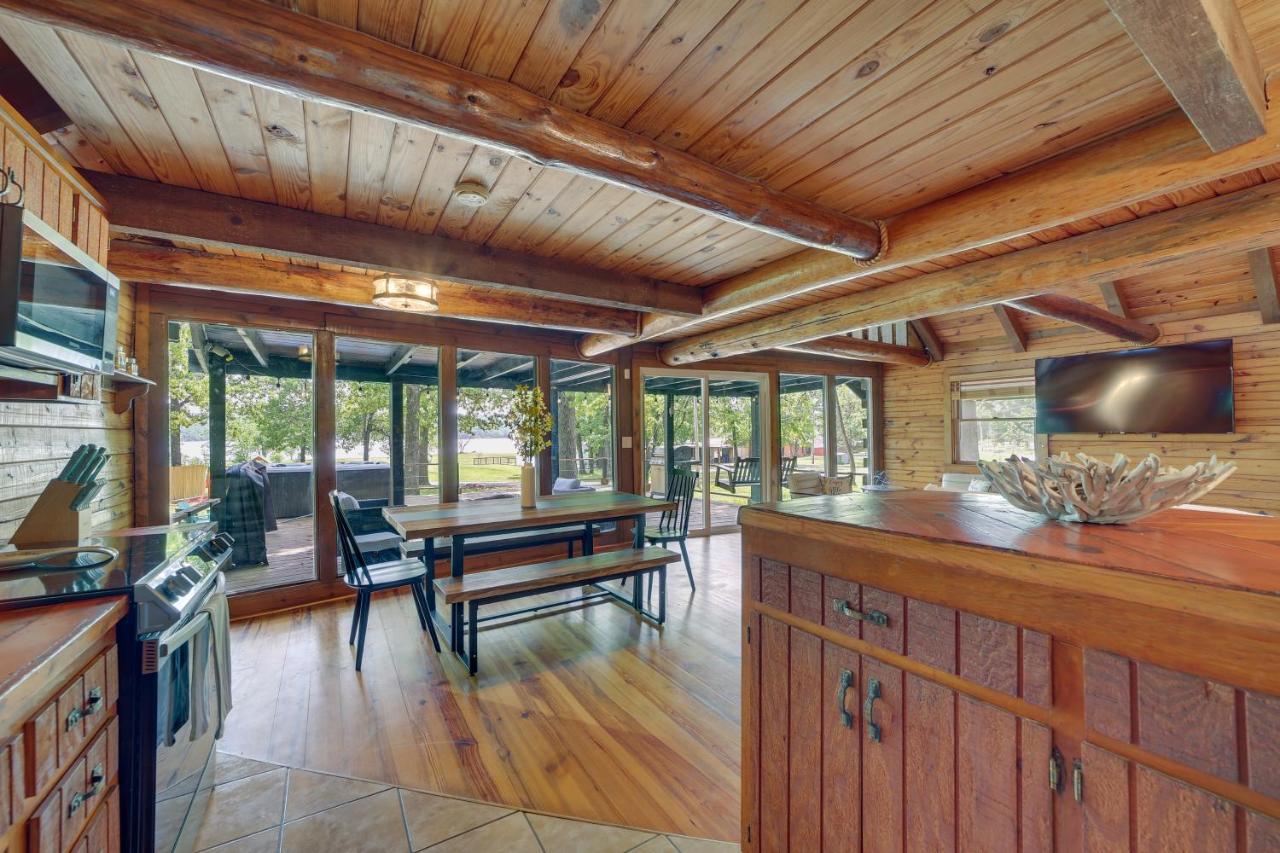 Modern Fairland Log Cabin With Lake Access! Екстериор снимка