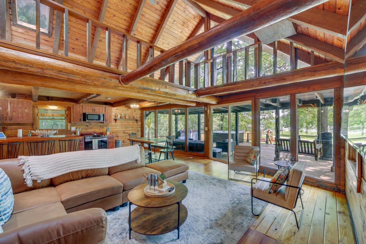 Modern Fairland Log Cabin With Lake Access! Екстериор снимка