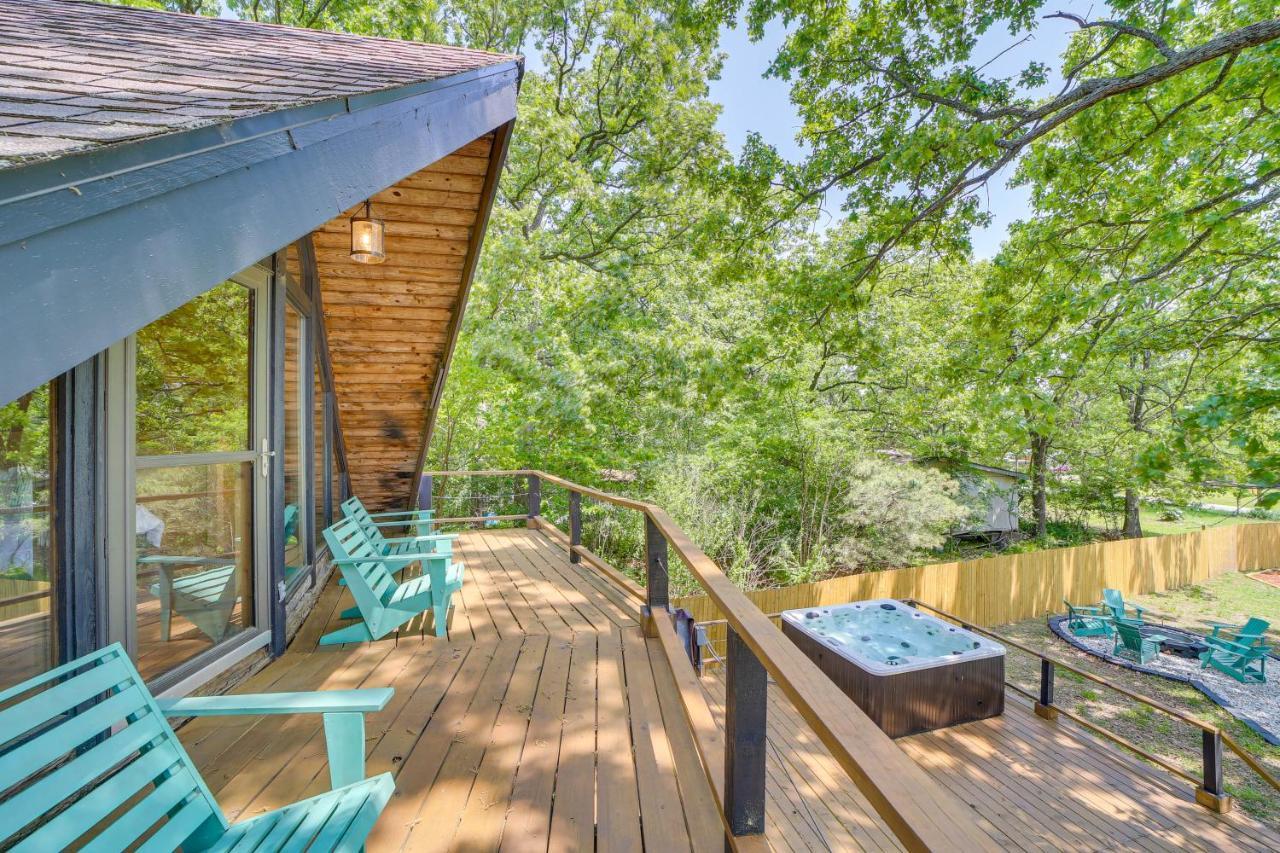 Modern Fairland Log Cabin With Lake Access! Екстериор снимка